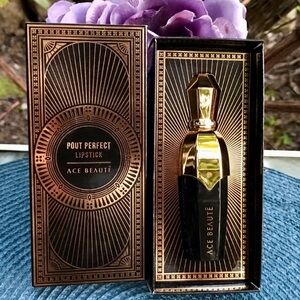 Ace Beaute Pout Perfect Lipstick in CONFIDENCE Rich Warm Brown Art Deco Pkg BNIB